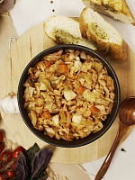 Курица с тушеной капустой